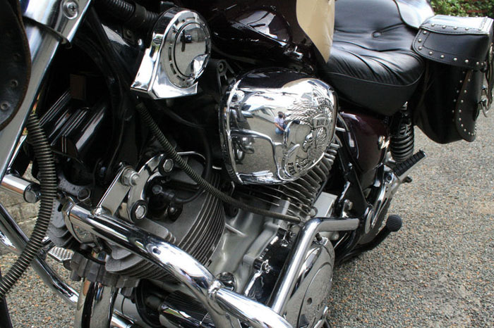 1996 yamaha red xv750 virago engine