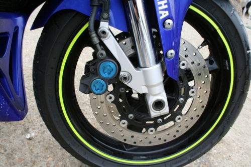 2001 yamaha yzf-r1 blue white front wheel