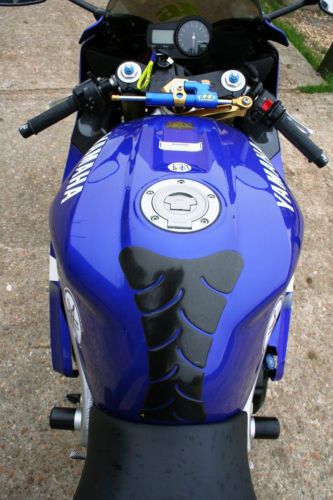 2001 yamaha yzf-r1 blue white tank