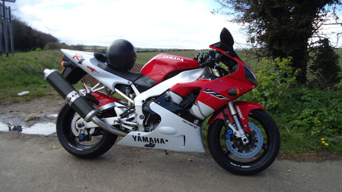 1999 yamaha yzf-r1 white 1